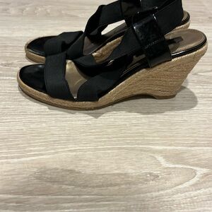 Bandolino Black Espadrille Wedges